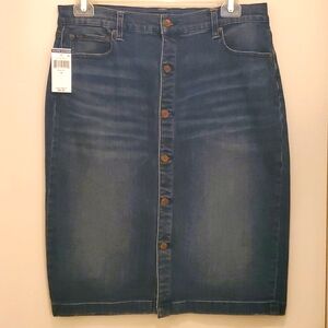 NWT Ralph Lauren button down jean skirt